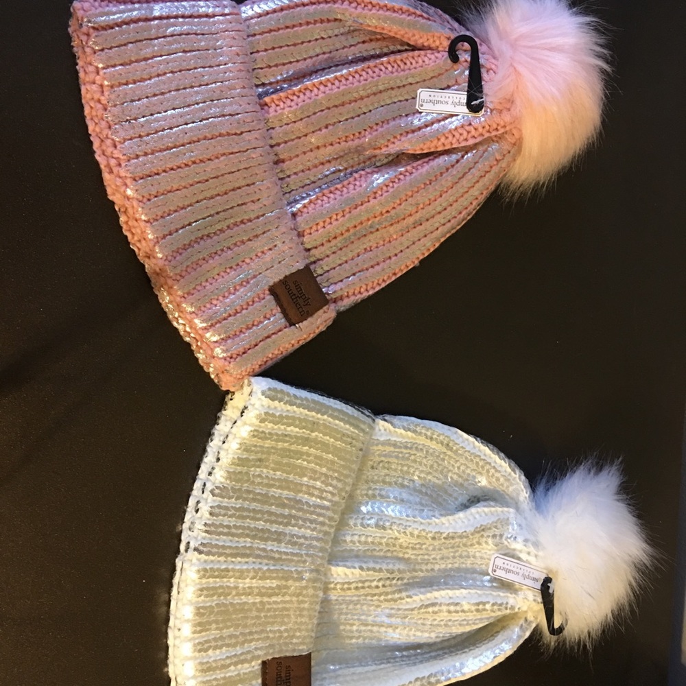 Two New Simply Southern Knitted Sparkling ✨ Hats